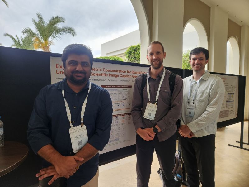 Souradeep Chattopadhyay presenting “Exploring Geometric Concentration for Quantifying Uncertainty in Scientific Image Caption Generation” at